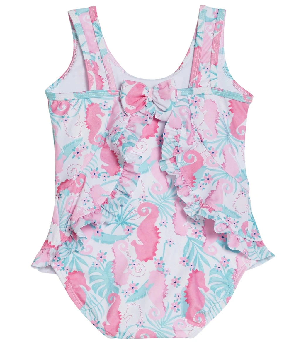 Girls' Botanical Turtles Stella UPF 50+ Ruffle One Piece Swimsuit (Baby) 4 Girls' Botanical Turtles Stella UPF 50+ Ruffle One Piece Swimsuit (Baby) - Image 2