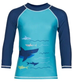 Boys' Sharky Long Sleeve UPF 50+ Rashguard (Baby, Toddler, Little Kid)
