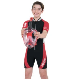 Kids 2.5mm Short Sleeve Ciao 11 Kids 2.5mm Short Sleeve Ciao -Swimming Equipment Store 7456266223784 blackred 5a