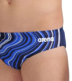 Arena Men's Marbled Brief Swimsuit -Swimming Equipment Store 7468270125224 navynavymulti 4a