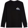 Quiksilver Boys' Flaming Box Long Sleeve Tee (Big Kid) -Swimming Equipment Store 7469010518184 black 1a