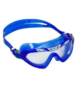 AQUASPHERE Vista Xp Open Water/Tri Mask -Swimming Equipment Store 7472379232424 clearlensbluewithbluestrap 3a