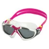 AQUASPHERE Vista Swim Mask Smoke -Swimming Equipment Store 7473588207784 smokelenswhitewithraspberrystrap 1a