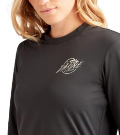 Dakine Women's Mission Crew Long Sleeve UPF 50 Surf Shirt -Swimming Equipment Store 7476060717224 black 5a