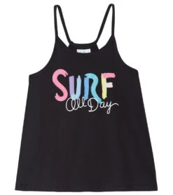 Girls' Surf All Day 3 Piece Tankini Set (Little Kid, Big Kid) -Swimming Equipment Store 7484186820776 black 3a