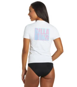 Billabong Women's Core Loose Fit Short Sleeve UPF 50 Surf Shirt 8 Billabong Women's Core Loose Fit Short Sleeve UPF 50 Surf Shirt -Swimming Equipment Store 7490772500648 white 3a
