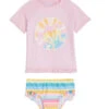 Girls' No Mondays Two Piece Short Sleeve Rashguard Set With Hat (Baby, Toddler)