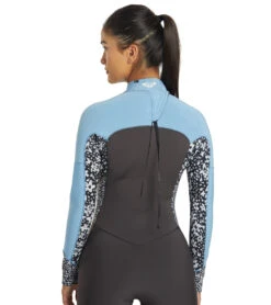 Roxy Women's 4/3mm Swell Series Back Zip Fullsuit Wetsuit -Swimming Equipment Store 7499384619176 jetboyblue 5a