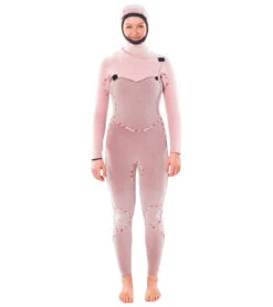 Rip Curl Women's 6/4 Flashbomb Long Sleeve Hooded Chest Zip Fullsuit Wetsuit -Swimming Equipment Store 7510130688168 black 4a