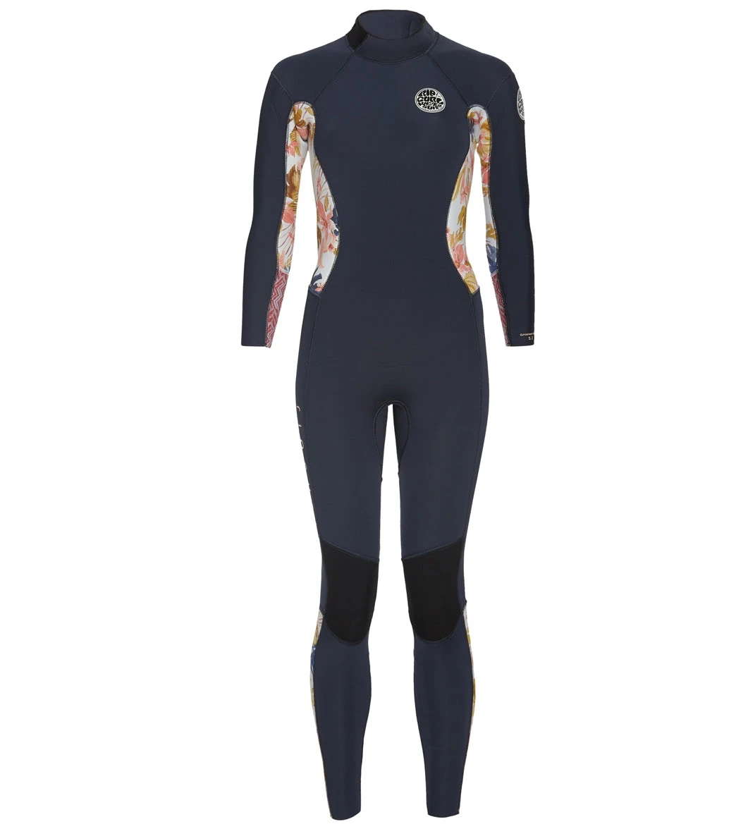 Rip Curl Women's 5/3mm Dawn Patrol Long Sleeve Back Zip Fullsuit Wetsuit 3 Rip Curl Women's 5/3mm Dawn Patrol Long Sleeve Back Zip Fullsuit Wetsuit