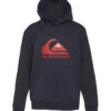 Quiksilver Boys' Big Logo Hoodie (Big Kid) -Swimming Equipment Store 7536159457448 navyblazerheather 1a
