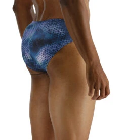 TYR Men's Starhex Racer Brief Swimsuit -Swimming Equipment Store 7539491012776 blueice 8a