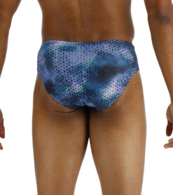 TYR Men's Starhex Racer Brief Swimsuit -Swimming Equipment Store 7539491012776 blueice 9a