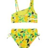 Seafolly Girls' Lemon Soda Asymmetrical Two Piece Bikini Set (Big Kid)