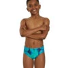 Fractalicious Swim Brief Swimsuit Youth (22 - 28) -Swimming Equipment Store 7595562074280 bluegreen 1a
