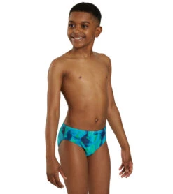 Fractalicious Swim Brief Swimsuit Youth (22 - 28) -Swimming Equipment Store 7595562074280 bluegreen 3a