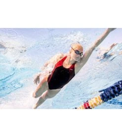 Piped Splice Wide Strap One Piece Swimsuit -Swimming Equipment Store 7595815272616 blackmaroon 6a