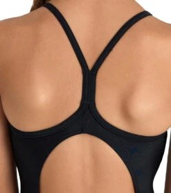 Girls' Arena Light Drop Solid One Piece Swimsuit (Toddler, Little Kid, Big Kid) -Swimming Equipment Store 7626452992168 blackblack 3a