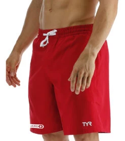 TYR Men's Guard Challenger X Swim Short -Swimming Equipment Store 7626579148968 red 4a