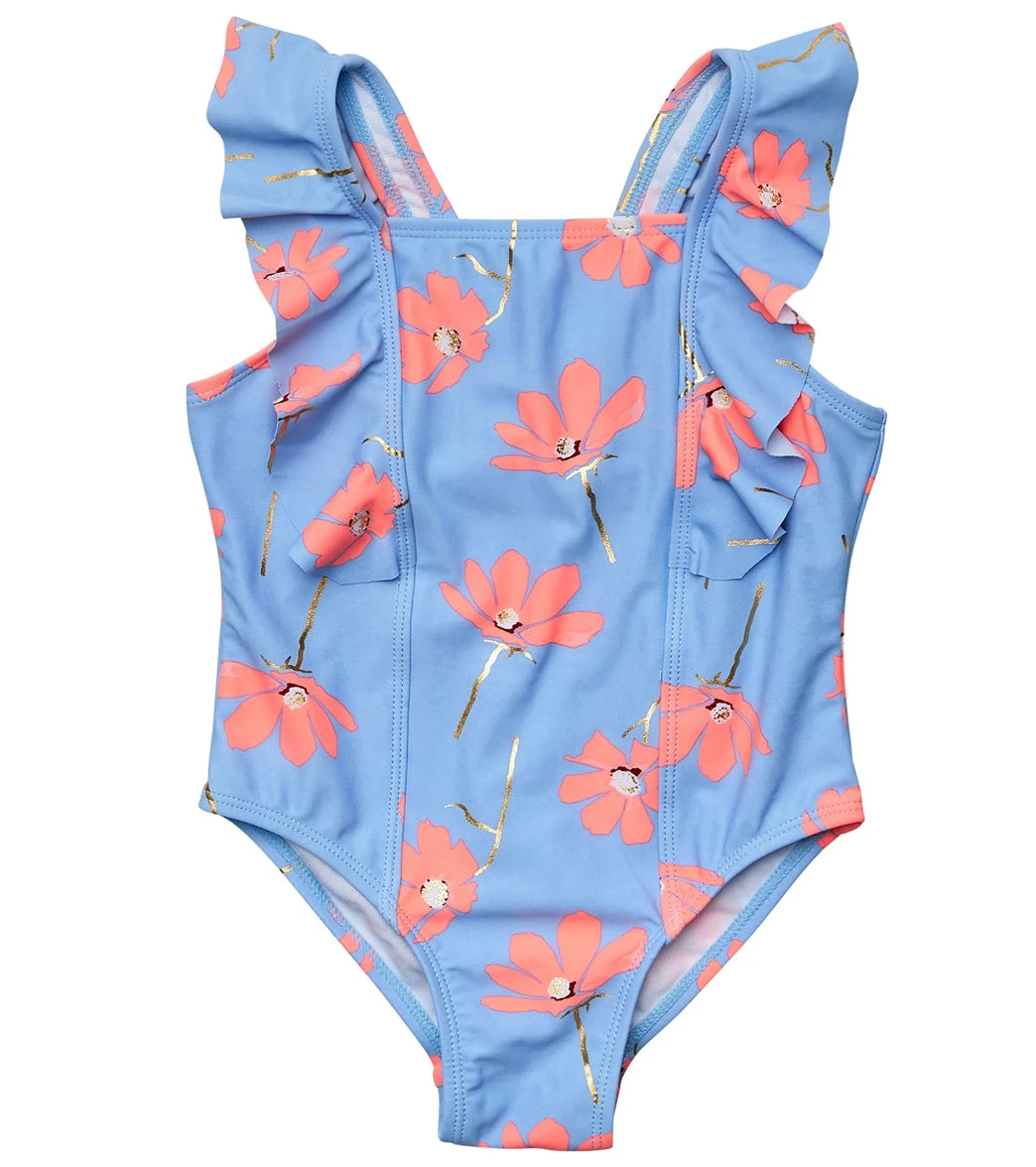Girls' Beach Bloom Ruffle Shoulder One Piece Swimsuit (Baby, Toddler, Little Kid) 3 Girls' Beach Bloom Ruffle Shoulder One Piece Swimsuit (Baby, Toddler, Little Kid)