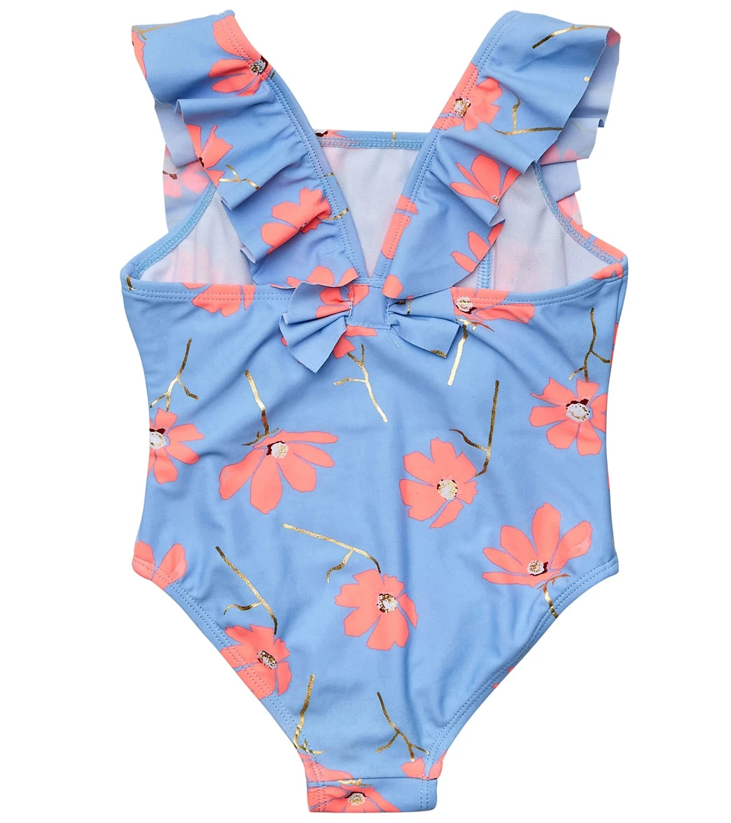 Girls' Beach Bloom Ruffle Shoulder One Piece Swimsuit (Baby, Toddler, Little Kid) 4 Girls' Beach Bloom Ruffle Shoulder One Piece Swimsuit (Baby, Toddler, Little Kid) - Image 2