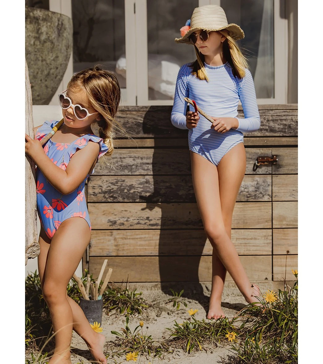 Girls' Beach Bloom Ruffle Shoulder One Piece Swimsuit (Baby, Toddler, Little Kid) 6 Girls' Beach Bloom Ruffle Shoulder One Piece Swimsuit (Baby, Toddler, Little Kid) - Image 4