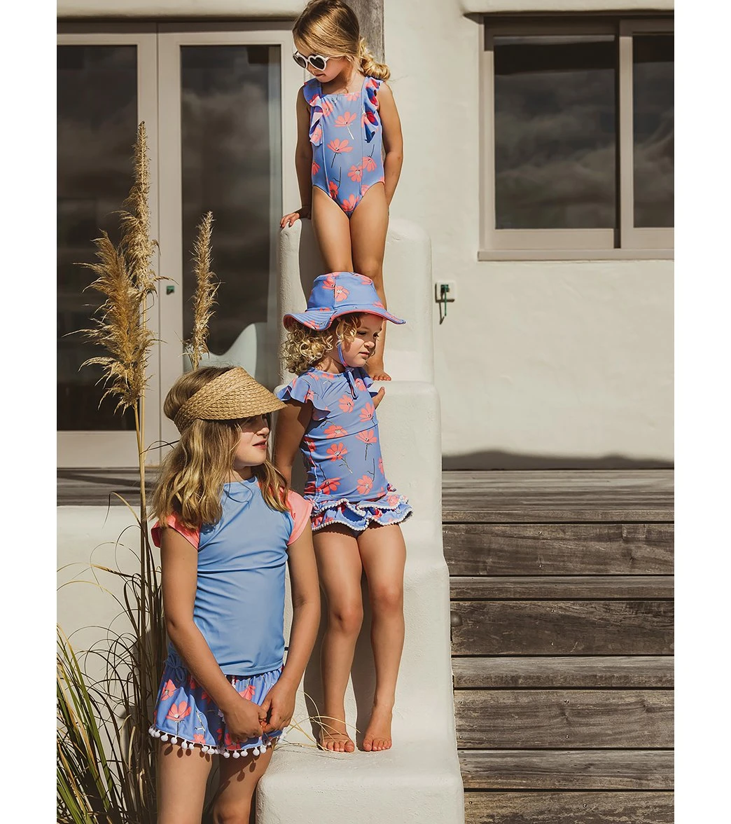 Girls' Beach Bloom Ruffle Shoulder One Piece Swimsuit (Baby, Toddler, Little Kid) 8 Girls' Beach Bloom Ruffle Shoulder One Piece Swimsuit (Baby, Toddler, Little Kid) - Image 6