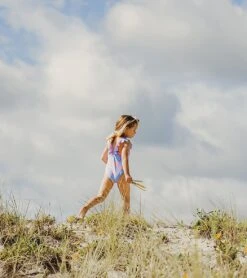 Girls' Beach Bloom Ruffle Shoulder One Piece Swimsuit (Baby, Toddler, Little Kid) 15 Girls' Beach Bloom Ruffle Shoulder One Piece Swimsuit (Baby, Toddler, Little Kid) -Swimming Equipment Store 7631513026728 blue 7a