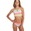 Billabong Girls' Rad Rainbow High Neck Two Piece Bikini Set (Little Kid, Big Kid) -Swimming Equipment Store 7641128403112 multi 1a