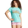 Billabong Girls' Heritage Sunflower Short Sleeve Tee (Little Kid, Big Kid) -Swimming Equipment Store 7641129025704 lightlagoon 1a