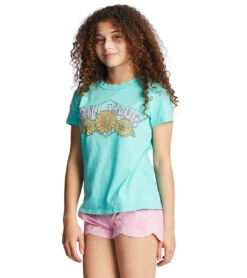 Billabong Girls' Heritage Sunflower Short Sleeve Tee (Little Kid, Big Kid) -Swimming Equipment Store 7641129025704 lightlagoon 3a