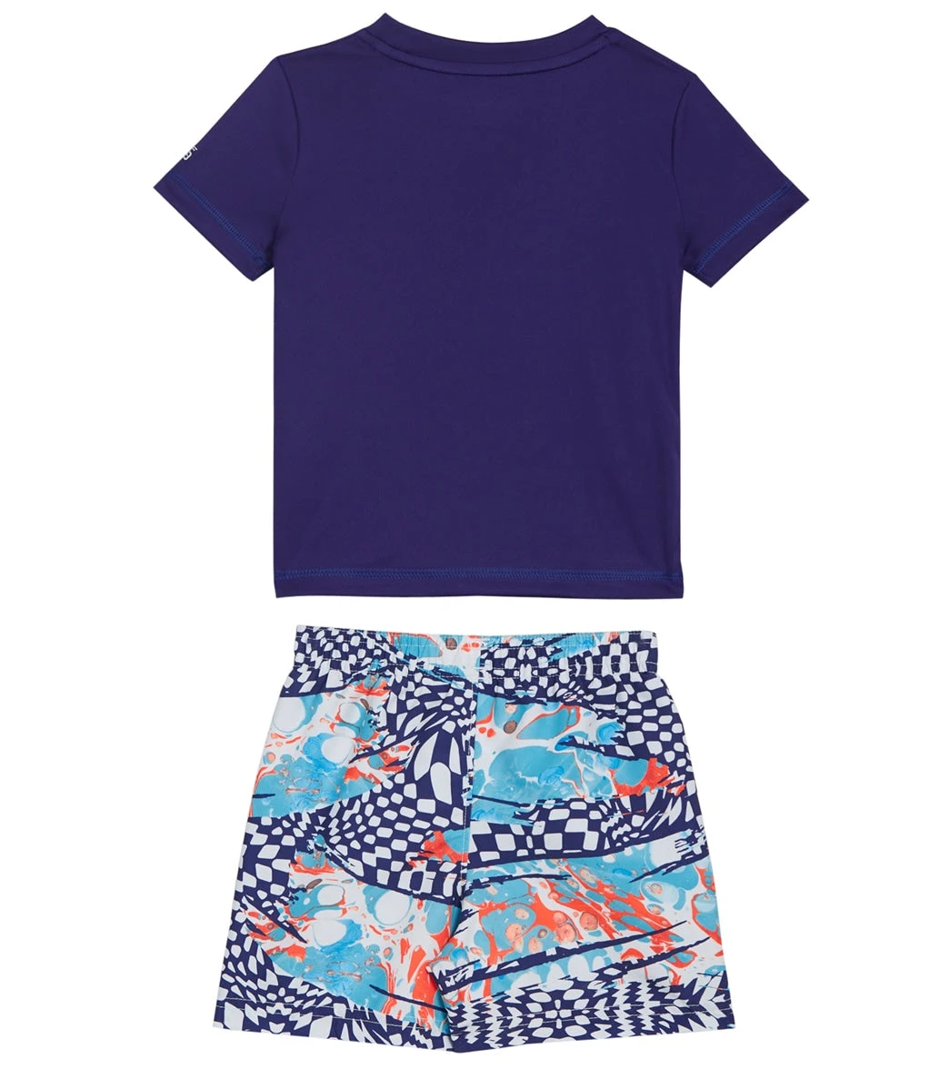 Under Armour Boys' UA Checker Mash Short Sleeve Swim Set (Baby) 4 Under Armour Boys' UA Checker Mash Short Sleeve Swim Set (Baby) - Image 2