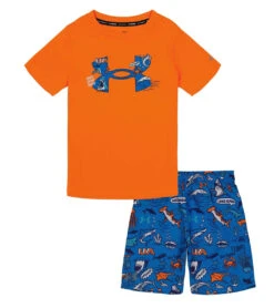 Under Armour Boys' UA Shark Fest Short Sleeve Swim Set (Toddler)