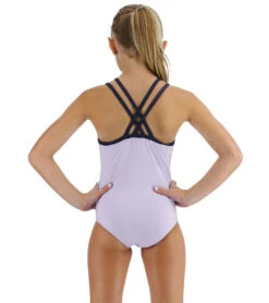 TYR Girls' Solid Olivia Fit One Piece Swimsuit (Little Kid, Big Kid) -Swimming Equipment Store 7710367088808 lavender 3a