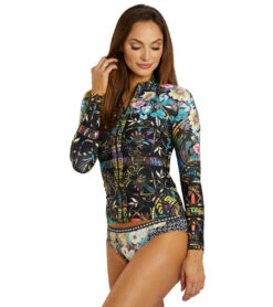 Johnny Was Women's Floral Peace Joy Surf Shirt -Swimming Equipment Store 7716790927528 multi 4a