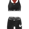 Nike Girls' Logo Tape Two Piece Bikini Set (Big Kid) -Swimming Equipment Store 7758026997928 black 1a