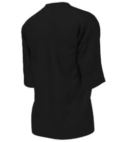 Nike Boys' Solid Hydro Short Sleeve Rashguard (Big Kid) -Swimming Equipment Store 7758029160616 black 3a