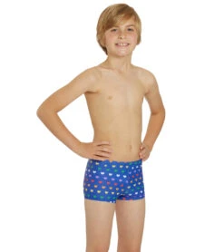 Rainbow Heart Square Leg Swimsuit Youth (22-28) -Swimming Equipment Store 7764257013928 rainbowheart 3a
