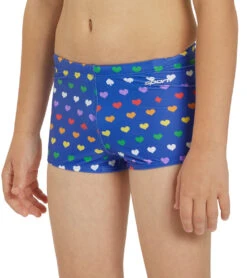 Rainbow Heart Square Leg Swimsuit Youth (22-28) -Swimming Equipment Store 7764257013928 rainbowheart 6a