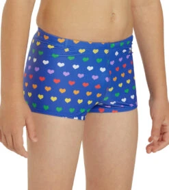 Rainbow Heart Square Leg Swimsuit Youth (22-28) -Swimming Equipment Store 7764257013928 rainbowheart 7a