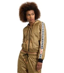 Arena Woman's 50th Anniversary Cropped Hooded Jacket -Swimming Equipment Store 7769066963112 blackmultiblackwhite 9a