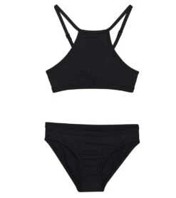 Rip Curl Girls' Lux Rib Two Piece Bikini Set (Big Kid)