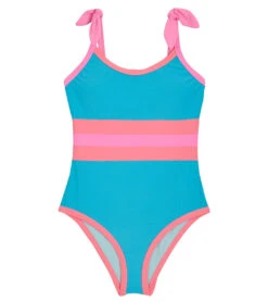 Girls' Venice Beach Colorblock Binding One Piece Swimsuit (Big Kid)