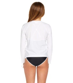 Volcom Girls' Simply Core Long Sleeve Rashguard (Big Kid) -Swimming Equipment Store 7774940561576 candyapple 3a