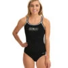 Lifeguard Women's Solid Tankini Swimsuit Top -Swimming Equipment Store 7775090999464 black 1a